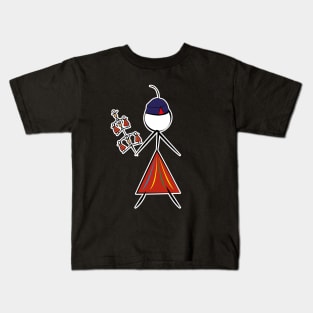 Madeira Island Female Stick Figure inspired by Folklore Kids T-Shirt